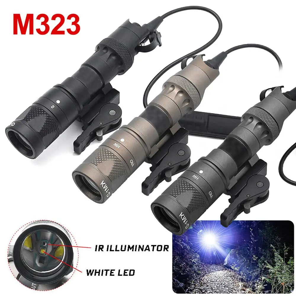 

Tactical SOTAC M323IR Scout Light Hunting Flashlight Light Black/Gray/Tan Outdoor lighting With Constant Momentary Switch