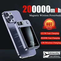 200000 мАч беспроводной магнитный внешний аккумулятор 22,5 Вт быстрая зарядка портативный внешний аккумулятор PowerBank Magsafe для iPhone Sumsang
