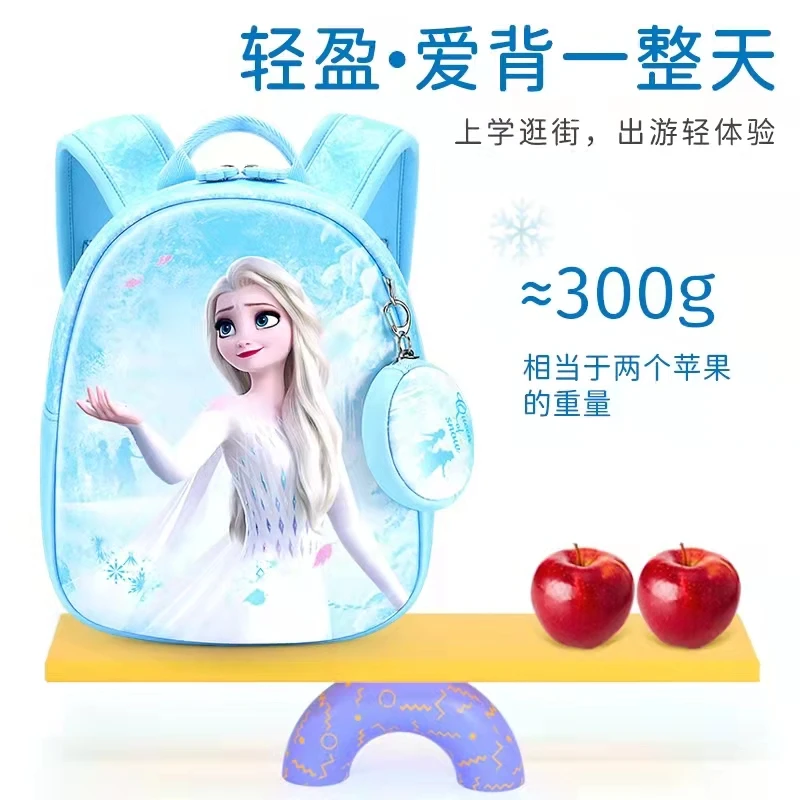 2022 Disney Frozen Kindergarten Bag For Girls Elsa Anna Primary Student Shoulder Orthopedic Backpack Large Capacity Mochilas