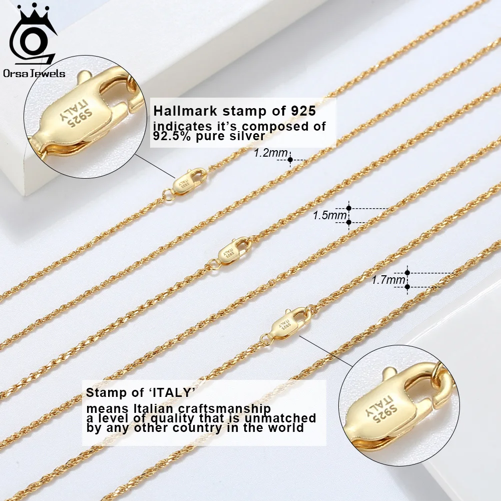 Collana in oro giallo 750, a 18 carati, larghezza 5,50 mm, catenina a corda, unisex e Oro giallo