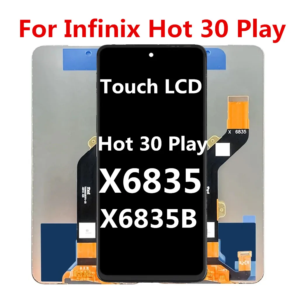 

Original 6.82" For Infinix Hot 30 Play NFC X6835 X6835B LCD Display Touch Screen Digitizer Assembly Hot 30 Play Replacemen