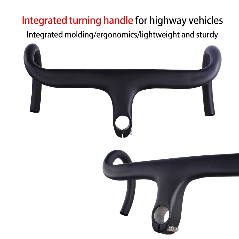 Integrated Road Bike Handlebars, Aluminium Alloy, Bicycle Part, 28.6mm, 400mm, 420mm, 85mm