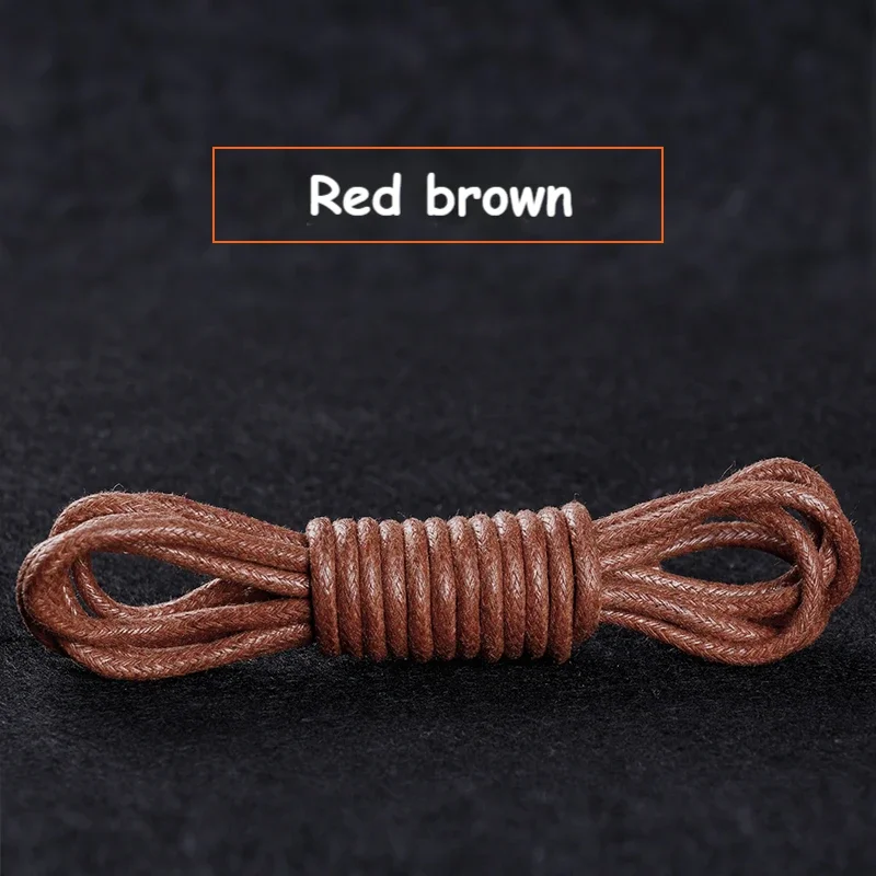 Elegant Round Waxed Shoelaces for Leather Boots and Shoes