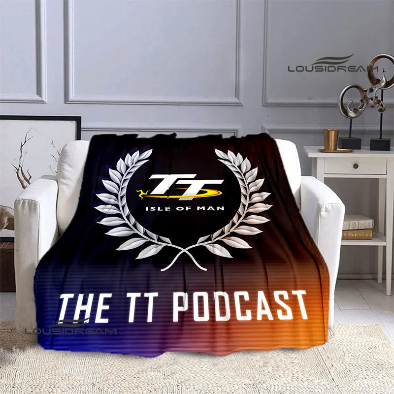 Motorcycle isle of man tt Printed blankets Flannel Warm blanket Soft Cozy Blanket Travel Blankets bed linings Birthday Gift 6