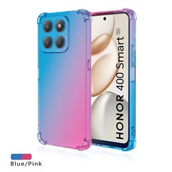 Gradient TPU Shockproof Airbag Protective Case - Stylish and Durable Back Cover for Honor 400 smart (Blue Pink)