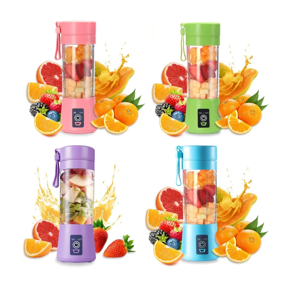 400ml Mini Blender Bottle USB Charging Automatic Fresh Squeezer Multifunctional Vegetable Juicer Blender for Home Office Travel