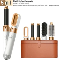 Brosse Soufflante Chauffante 5-en-1 avec Fer à Boucler Électrique et Séchoir à Cheveux, Rouleaux de Coiffage et Boucleur Intégré 1