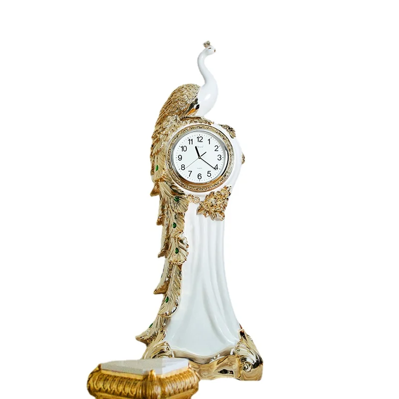 

Pqf Phoenix Peacock Floor Large Clock Vertical Clock Decoration