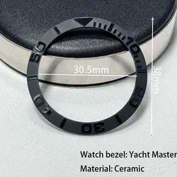 Ceramic Watch Bezel for Watch Repair and Customization (T Black)
