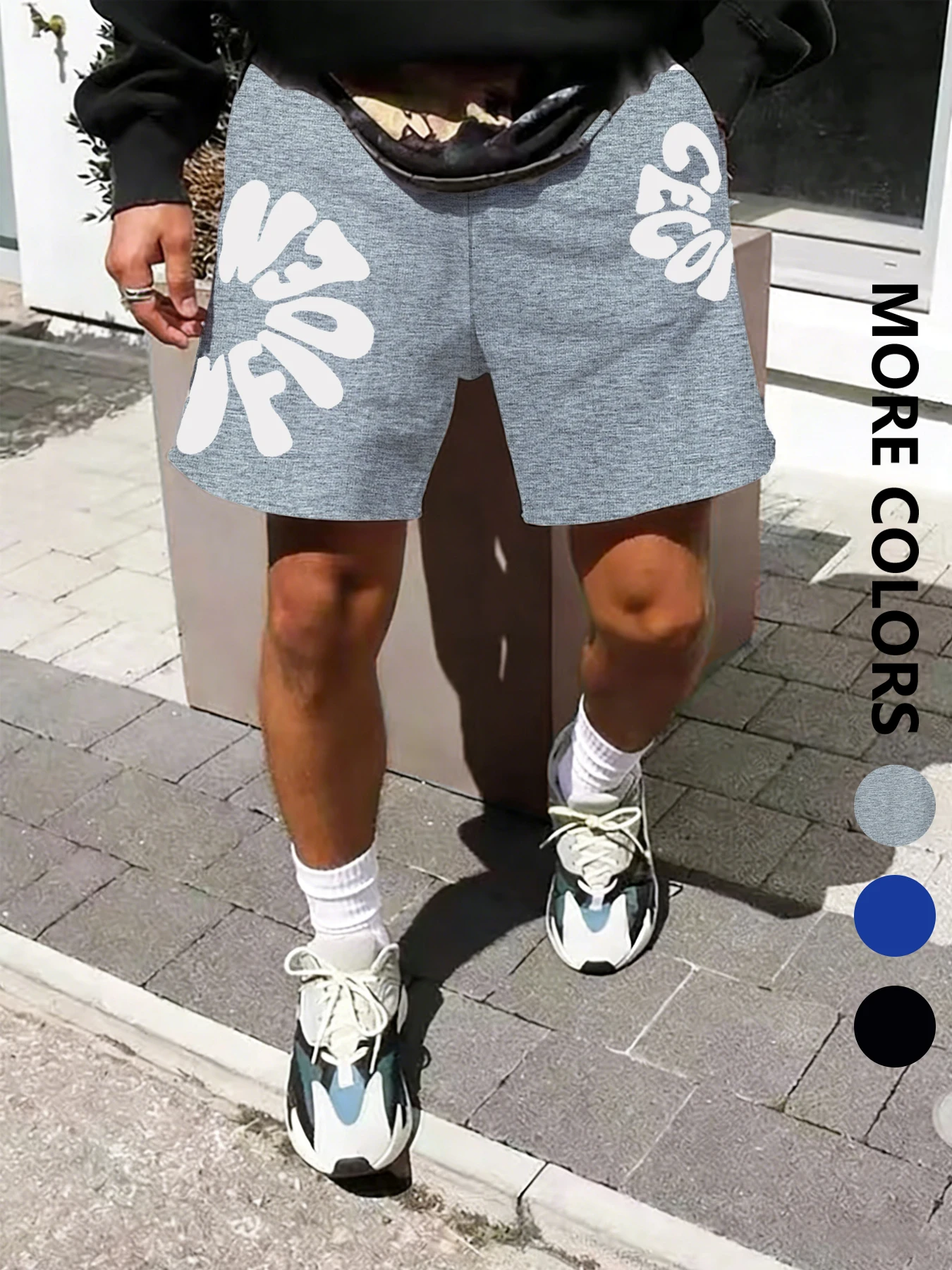 Herren Sommer High-Street Style Bedruckte Strickshorts: Lässige, Sportliche und Streetwear-Shorts