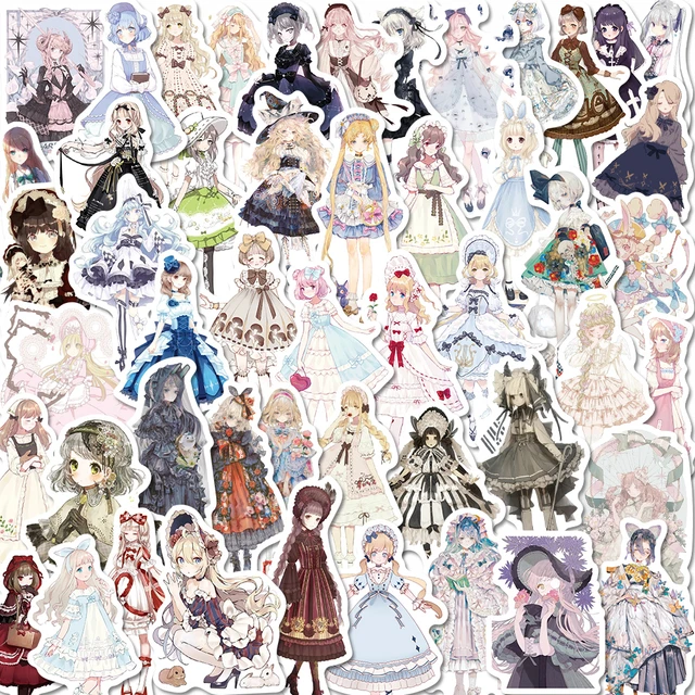 Aesthetic Anime Girl Sticker, Anime Stickers Aesthetic J