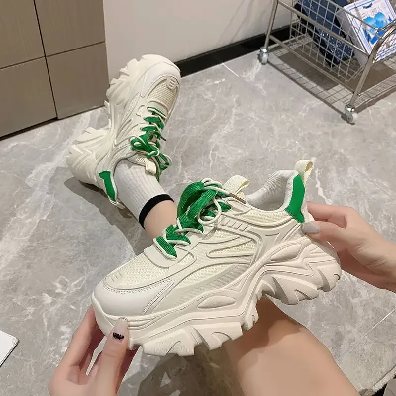 Women shoes casual sneakers women sneakers Women Versatile Commute Thick Bottom Dad Shoes Casual Height Increasing Sports Shoes Spring/summer
