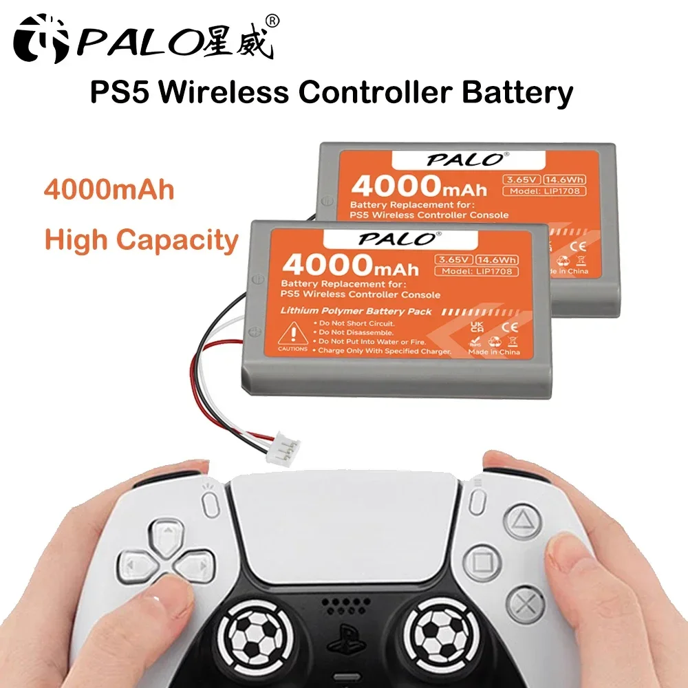 Controller Battery 4000mAh PS5 Wireless Controller Battery for Sony Playstation 5 LIP1708 Dualsense Gamepad Controller CFI-ZCT1W CFI-ZCT1J