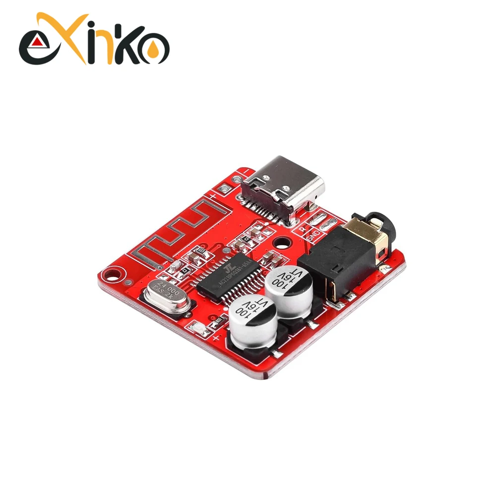 1-10PCS Bluetooth Audio Receiver Board Bluetooth 5.1 MP3 Lossless Decoder Micro USB 3.5mm Audio Output Amplifier Module Type-C 2