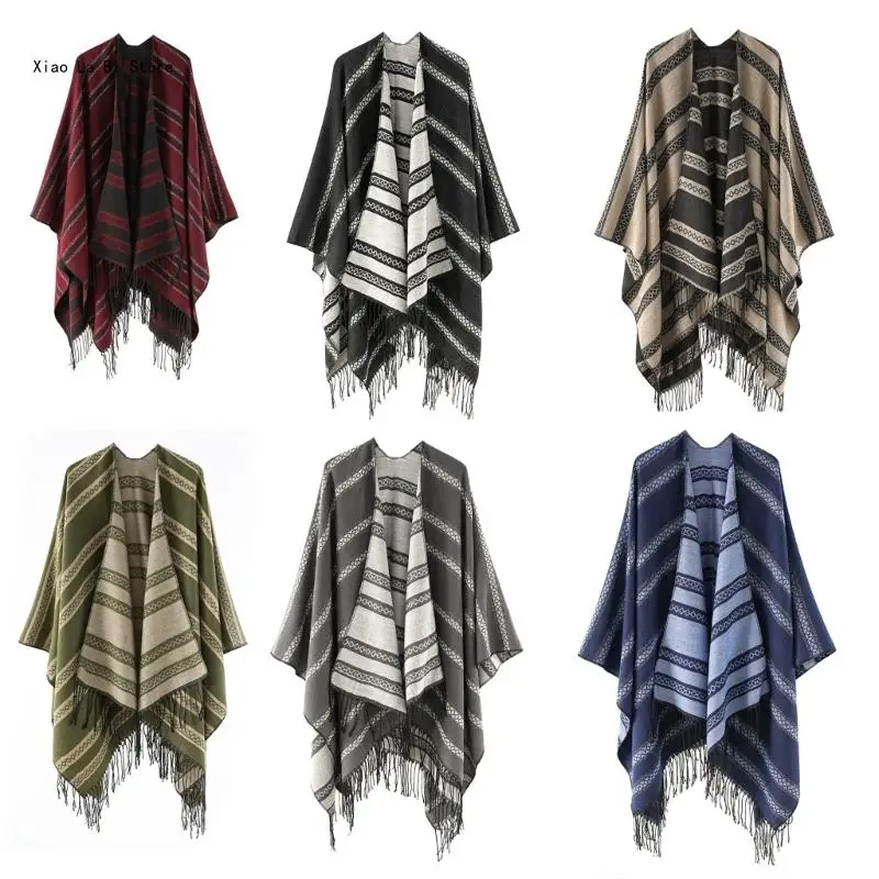 

Large Shawl Wraps Soft Warm Blanket Scarves for Women Multicolored Outwear XXFD