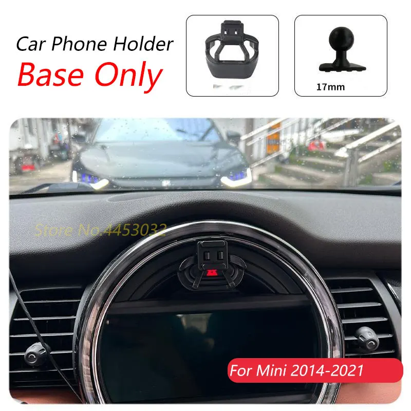 For Mini Cooper JCW F54 F55 F56 F57 F60 2014- Car Phone Holder Special Fixed Bracket Base 17mm Not Blocking Air Accessories