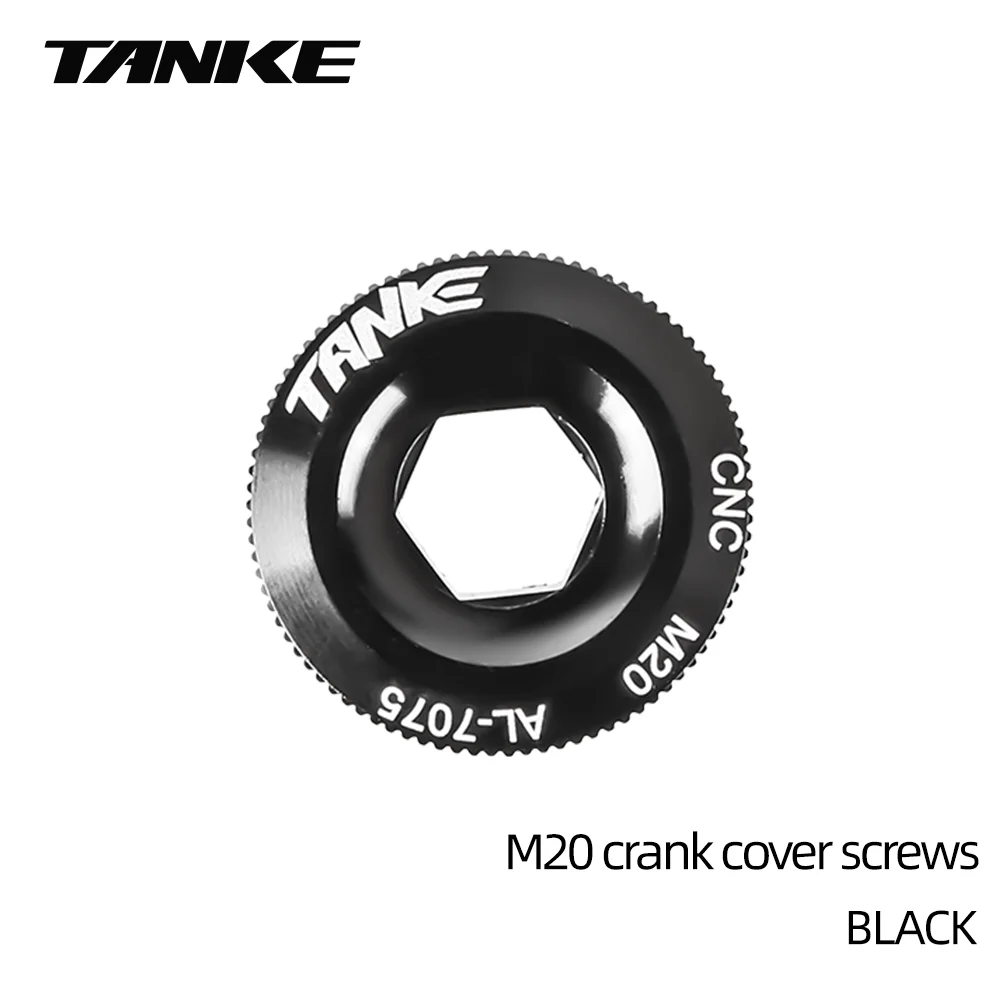Crankset Dust Cover M20 Black Aluminum Alloy Bicycle Crank Arm Fixing Screws Bike Crankset Arm Bolts Mountain Bike Crankset