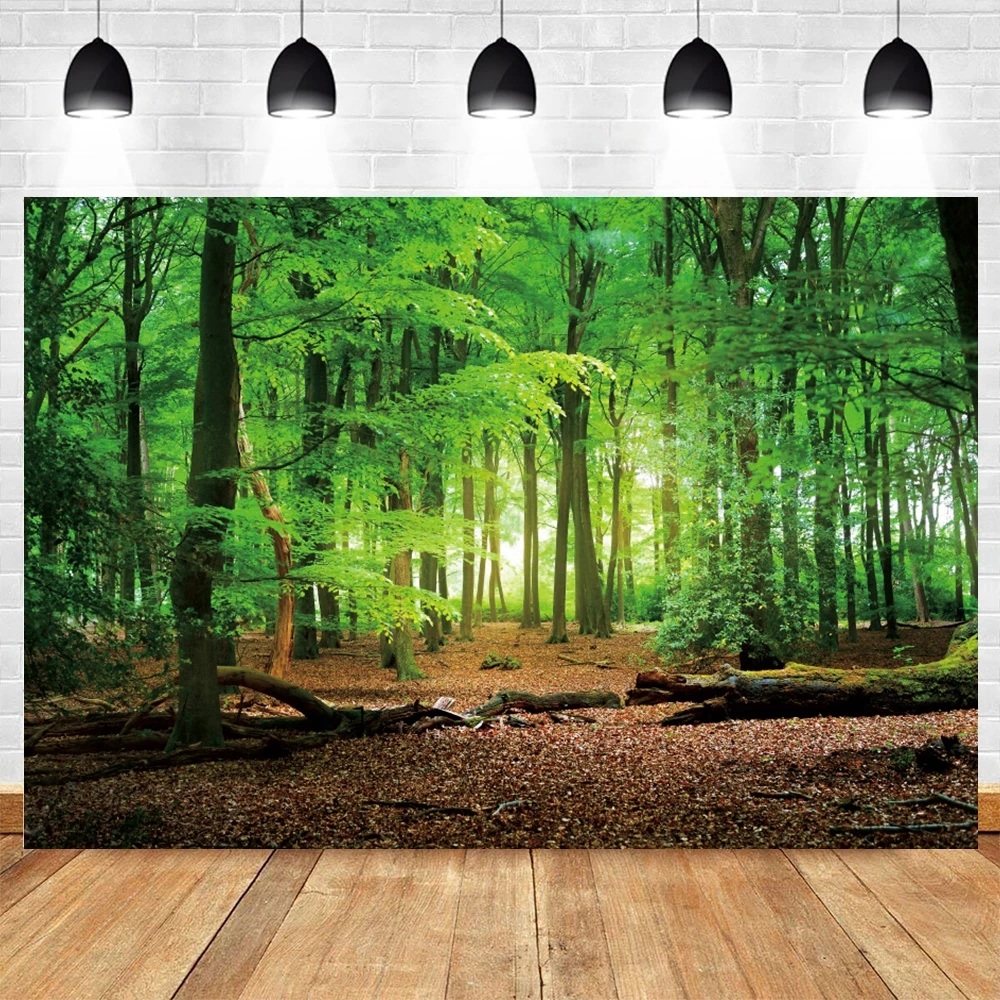 Spring Forest Backdrop Tropical Jungle Rainforest Backdrops for Photography Camping Adventure Birthday Background Photo Studio photo backdrop
