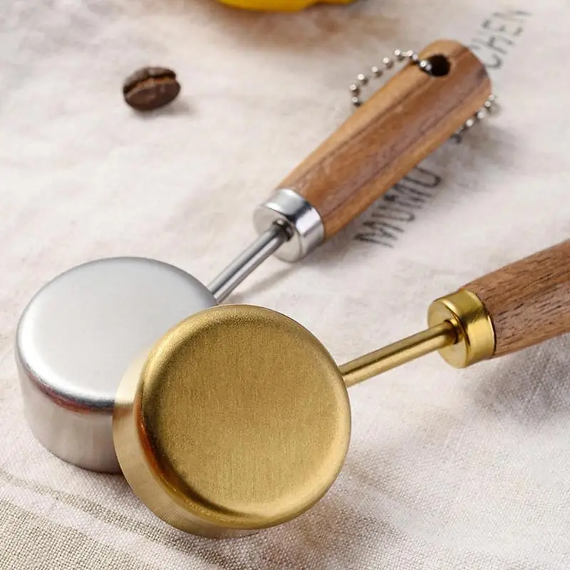 

Stainless Steel Measure Cups Kitchen Baking Tools Bakeware Measuring Wood Handle Metal Measuring Spoons Utensils and Decor Dry