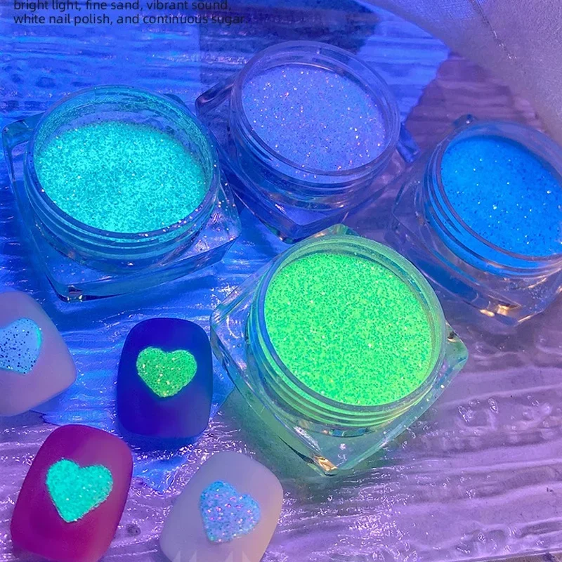 Glow In The Dark Pigment Luminous Nail Dipping Powder Summer Decoration Manicure Accessories Tool For Nail Supplies Professional