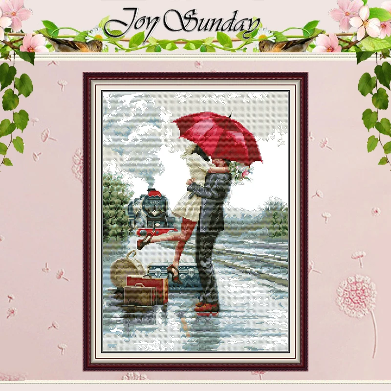 

Meet Again Patterns Counted Cross Stitch Set DIY 11CT 14CT 16CT Stamped DMC Cross-stitch Kit Embroidery Needlework Home Decor