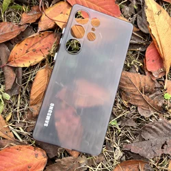 Ultra Thin Matte Clear Corrugated Pattern Phone Case - Stripes Shockproof Hard Cover - S25 ultra (Black)