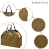 Log Storage Holder Carrier Canvas Firewood Bag Durable Fire Wood Tote Outdoor Portable Organizer 6