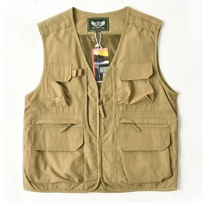 여름 신상 아웃도어 조끼 남성용 유틸리티 US 전술 멀티포켓 조끼 테크웨어 아..