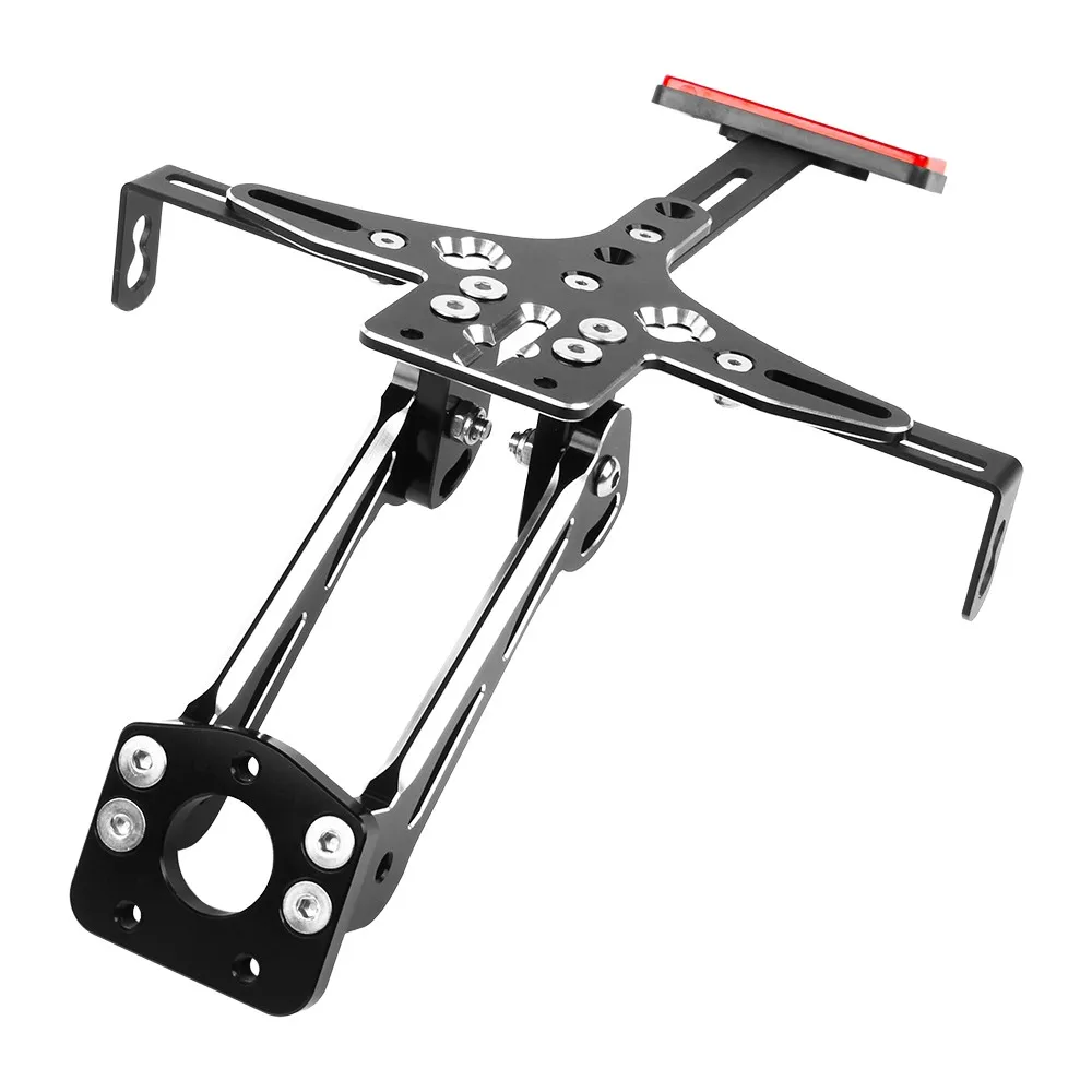 야마하 R1 2009-2012 2013 CNC 오토바이 번호판 번호 거치대, 조절 가능한 후면 테일 깔끔한 펜더 제거기, 조명 포함