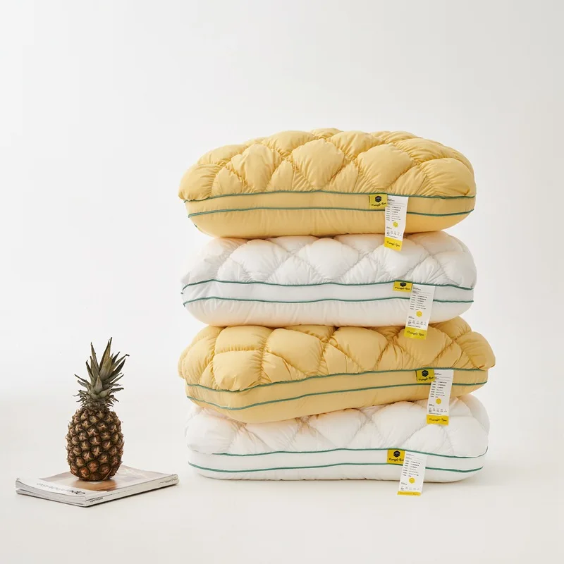 1pc pineapple Pillow,Premium Soft Alternative Filling, Comfortable Bed Pillow,High Pillows Bedroom Hotel All Season Available 5