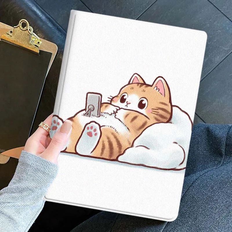 Cartoon Cat Heart Design Soft Tablet Case