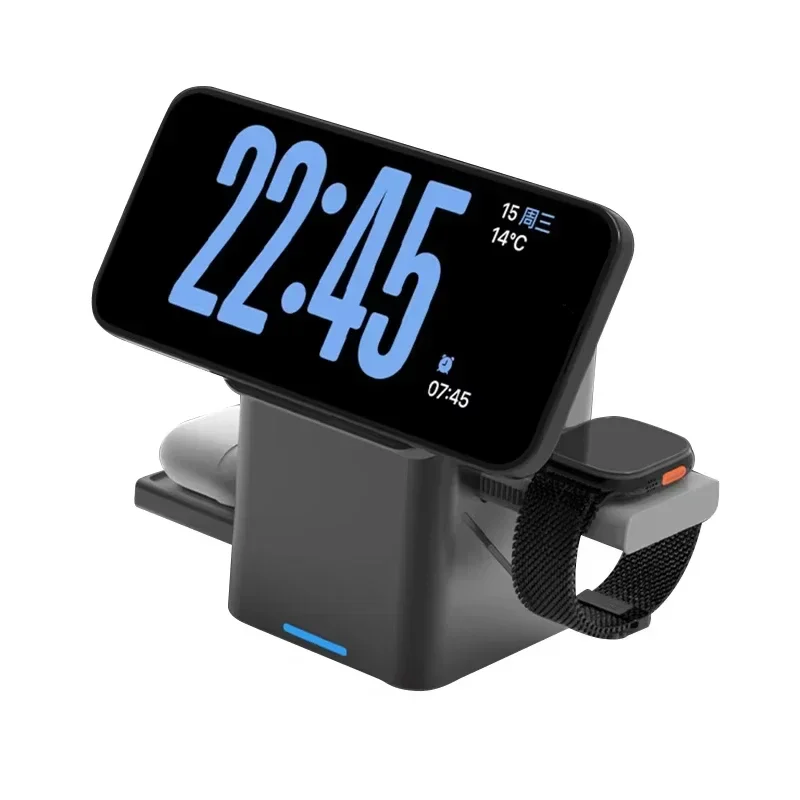 Nuovo caricabatterie magnetico multifunzione 3 in 1 wireless automatico touch 2025 per iPhone 16 15 14 13 Pro Max IWatch_voghion.com