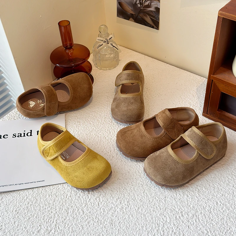 Spring Autumn New Children's Shoe For Girl Simple Fashion Kids Leather Shoes Solid Color Versatile Toddler Causal Shoes Non-slip