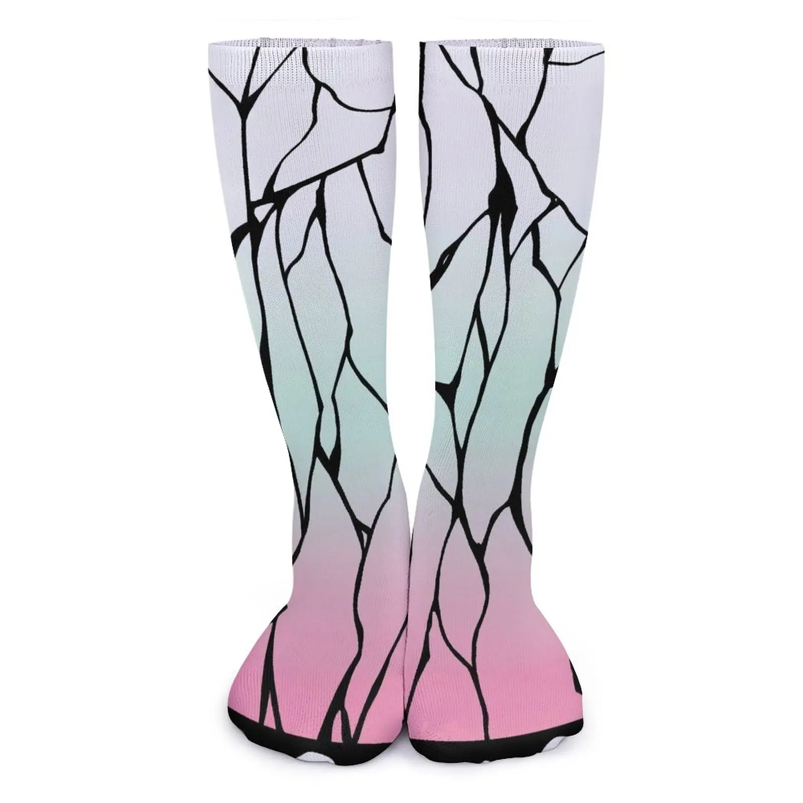 

Shinobu Kochou Butterfly Stockings Women Kimetsu No Yaiba Anime Demon Slayer Socks Soft Retro Socks Skateboard Anti-Slip Socks