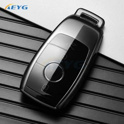 Luxury TPU Car Key Case Cover for Mercedes - Benz Keychain (Black)