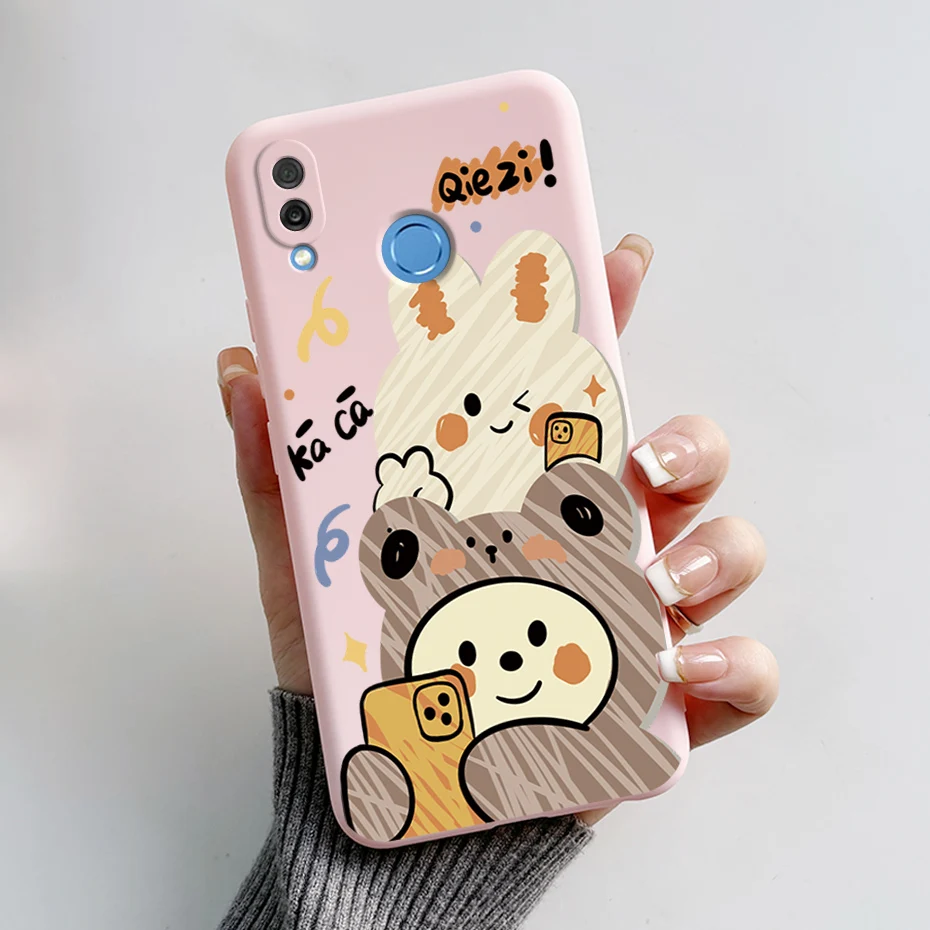 Cute Rabbit & Panda Painted Soft Silicon Cover for Huawei Honor Play 6.3