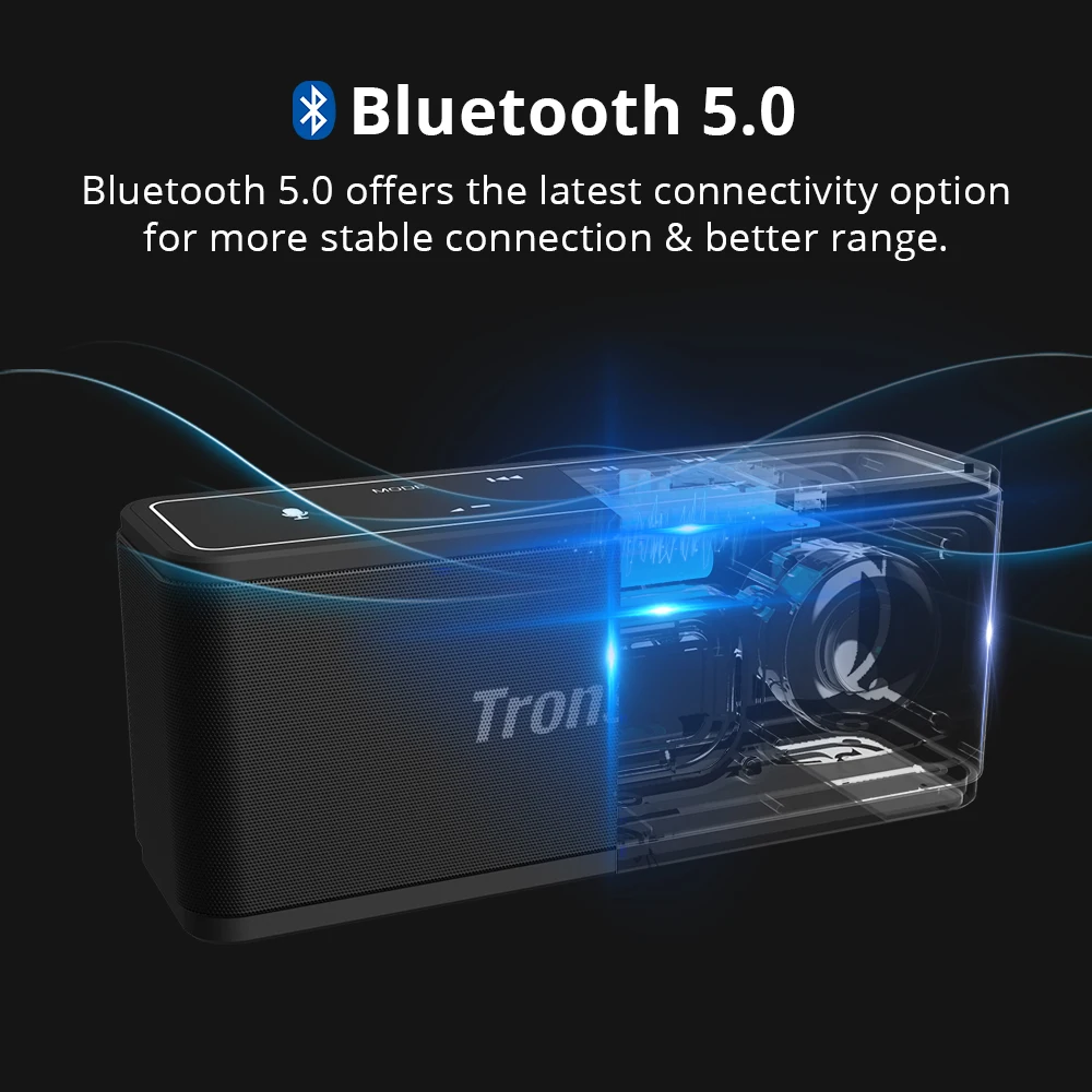  Tronsmart Altavoz Bluetooth portátil Mega de 40 W, control  táctil sensible, compatible con NFC, tecnología SoundPulse, tiempo de  reproducción de 15 horas, estéreo inalámbrico verdadero, asistente de :  Electrónica