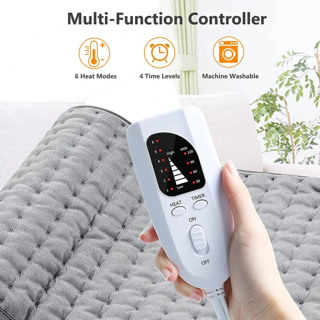 Electric Heating Pads for Cramps Back Pain Relief Mini Heated Blanket with  6 Fast Heating Settings Auto-Off Timer Winter Heater - AliExpress