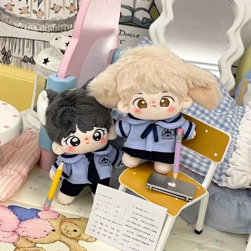 10cm 20cm baby clothes cute Thai school uniform set cotton doll changing without attributes 4
