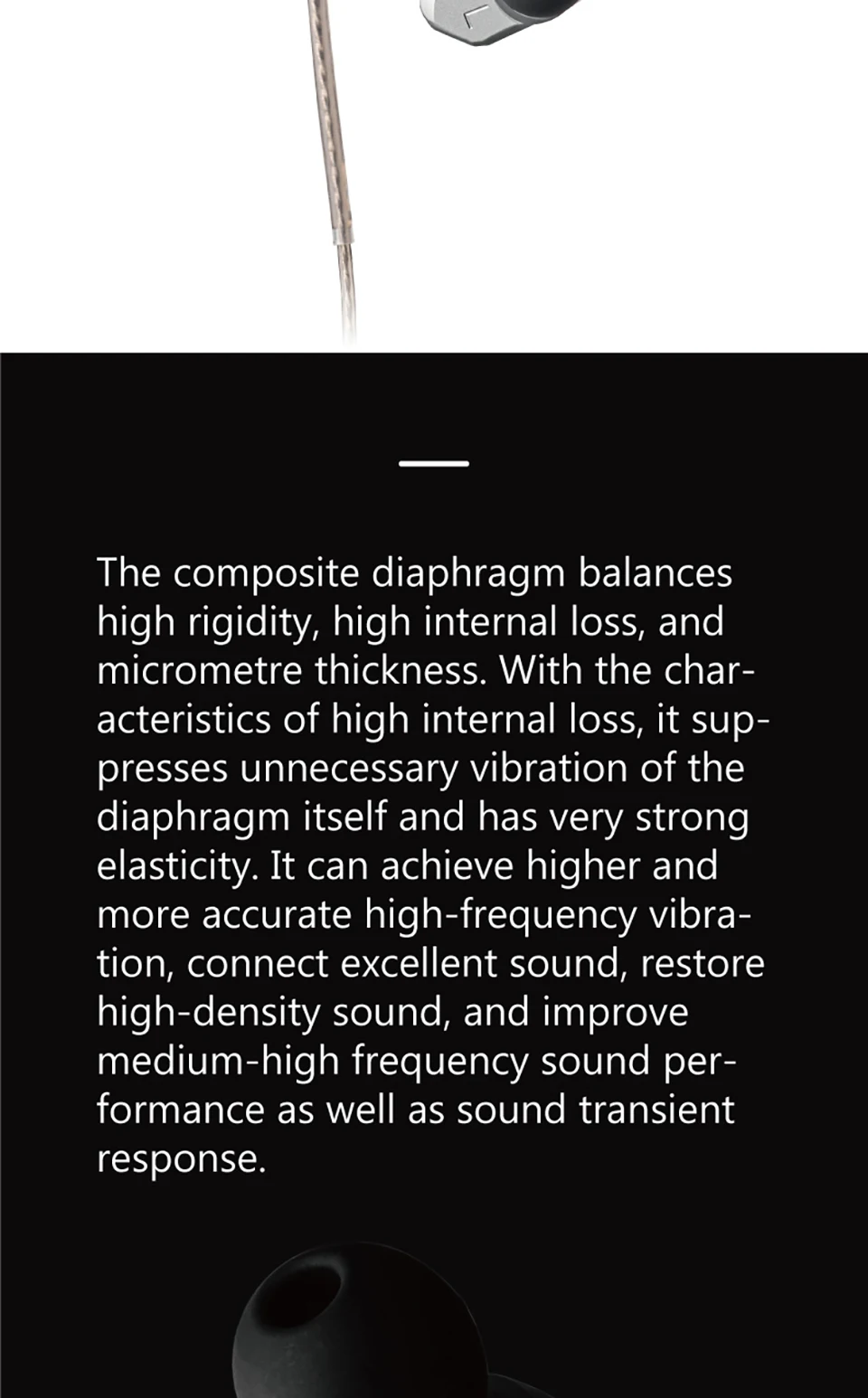 TINHiFi-C2 IEM In Ear Music Headphones, diafragma