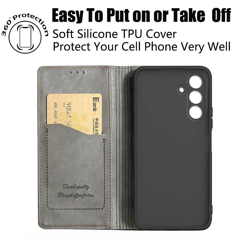 Premium Flip Leather Wallet Phone Case Cover - Elegant and Durable Protection