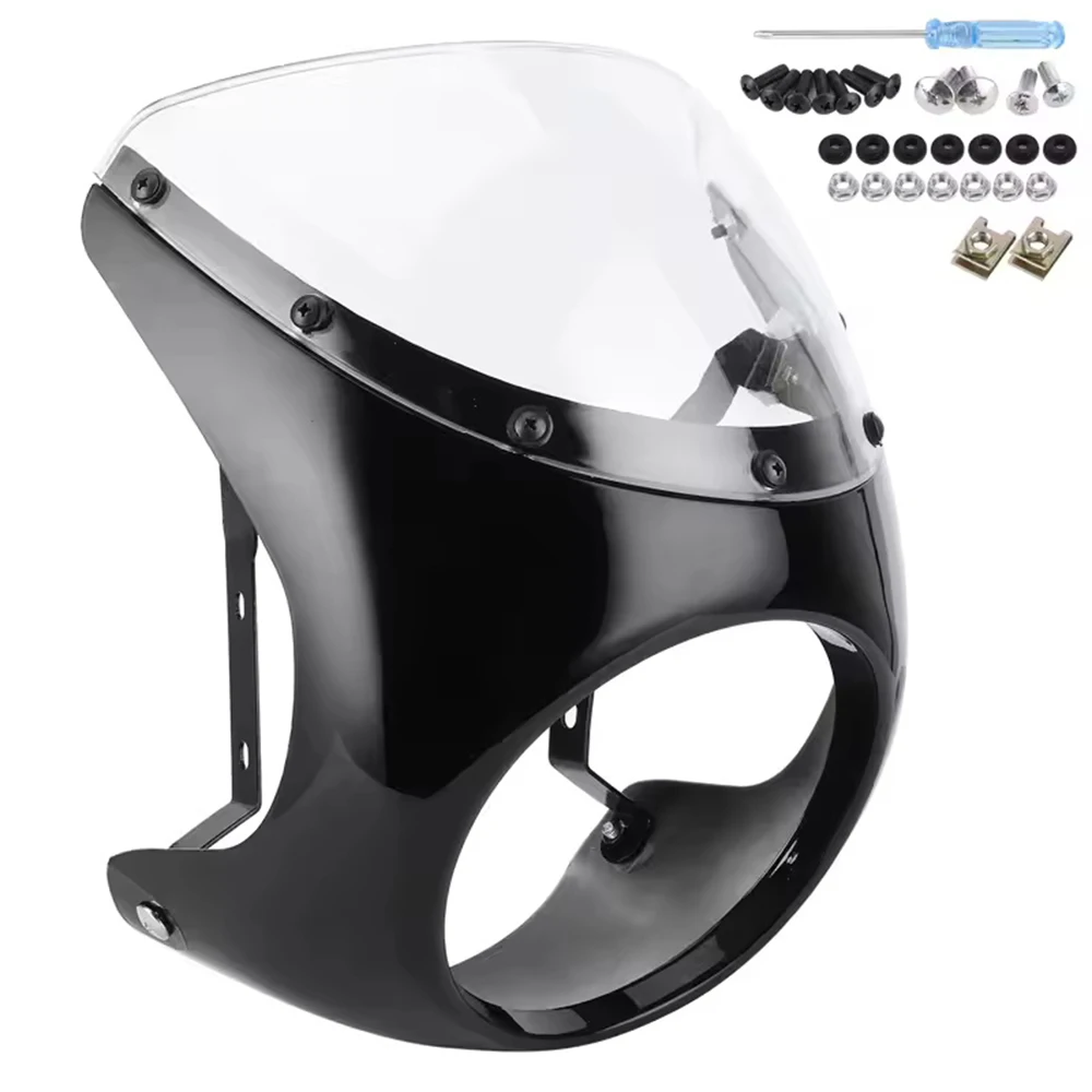 7inch Headlight Handlebar Fairing Windshield Kits For Harley Sportster Bobber Touring Honda Motorcycle Universal Cafe Racer