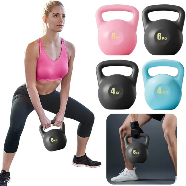 Kettlebells remplis d'eau pour le fitness, 4 kg ou 6 kg