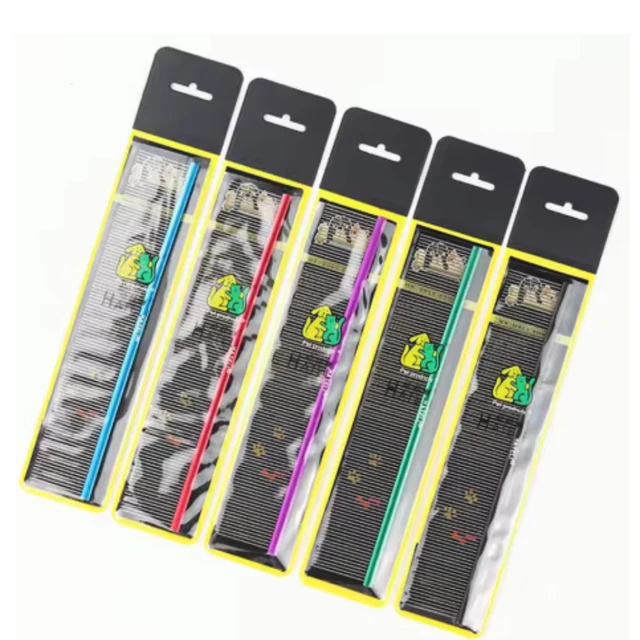 19cm Light Aluminum Pet Comb Professional Dog Grooming Cat Comb Cleaning Hair Trimmer Brush Accessories 5 Colors Optional 2