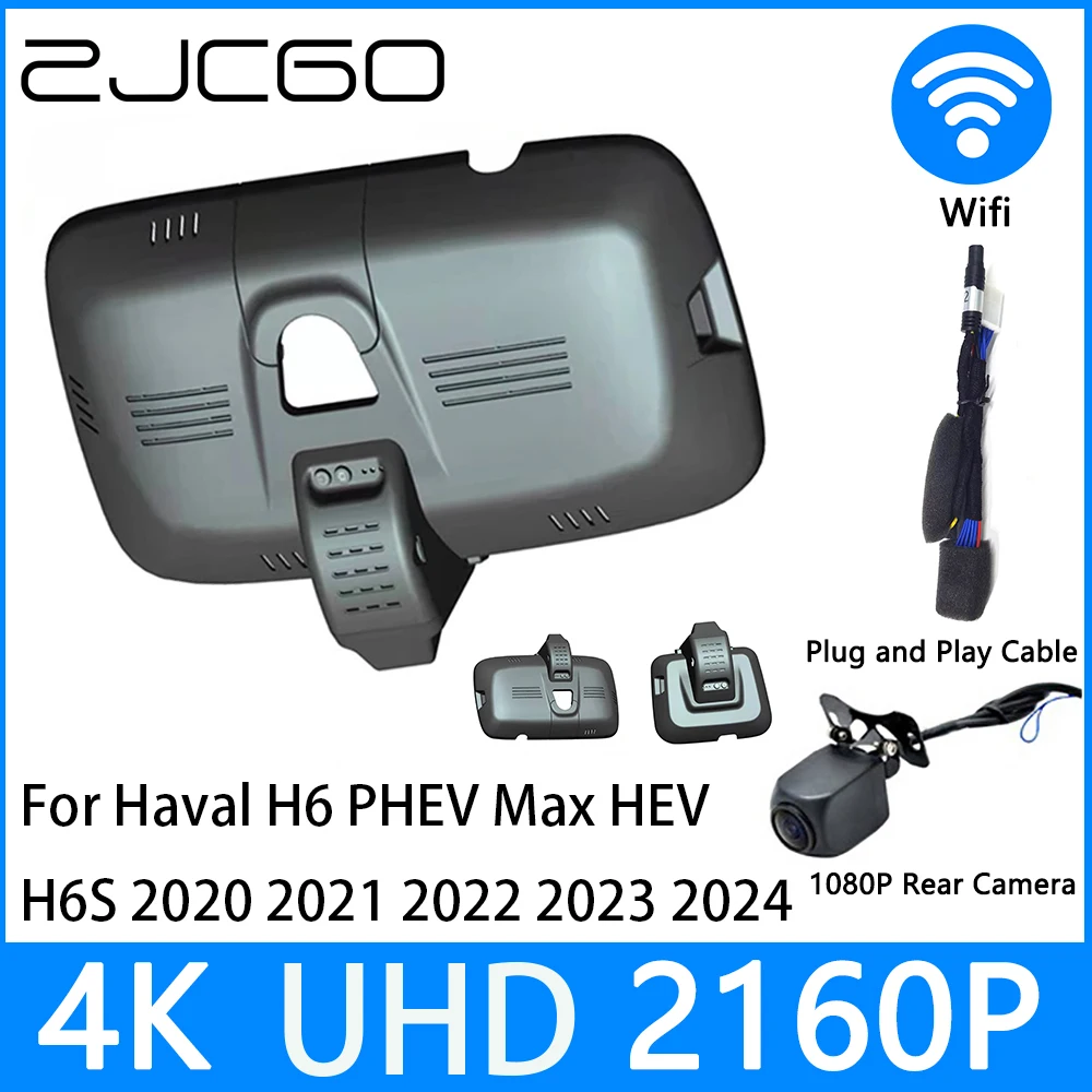 

ZJCGO Dash Cam 4K UHD 2160P Car Video Recorder DVR Night Vision parking for Haval H6 PHEV Max HEV H6S 2020 2021 2022 2023 2024