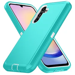 Ultimate Defender Phone Case with Belt Clip - Rugged Protection in Ott - Box Style for Galaxy a27 (Water blue)