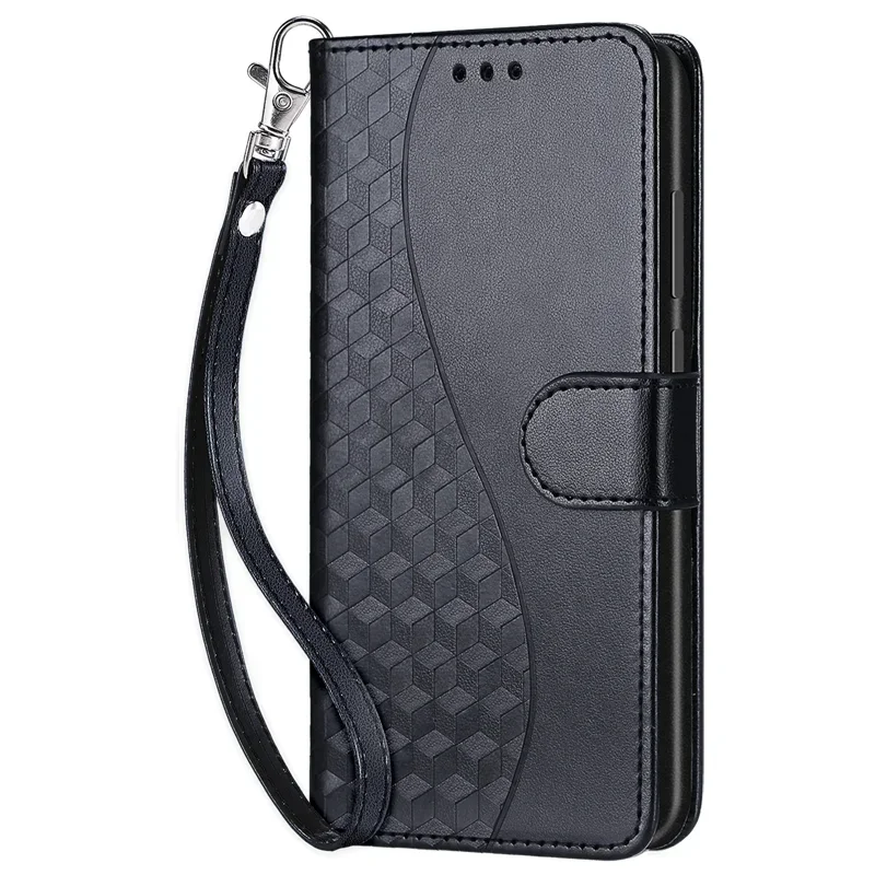 Luxury Leather Flip Wallet Case - Shockproof Design with Pattern Etui