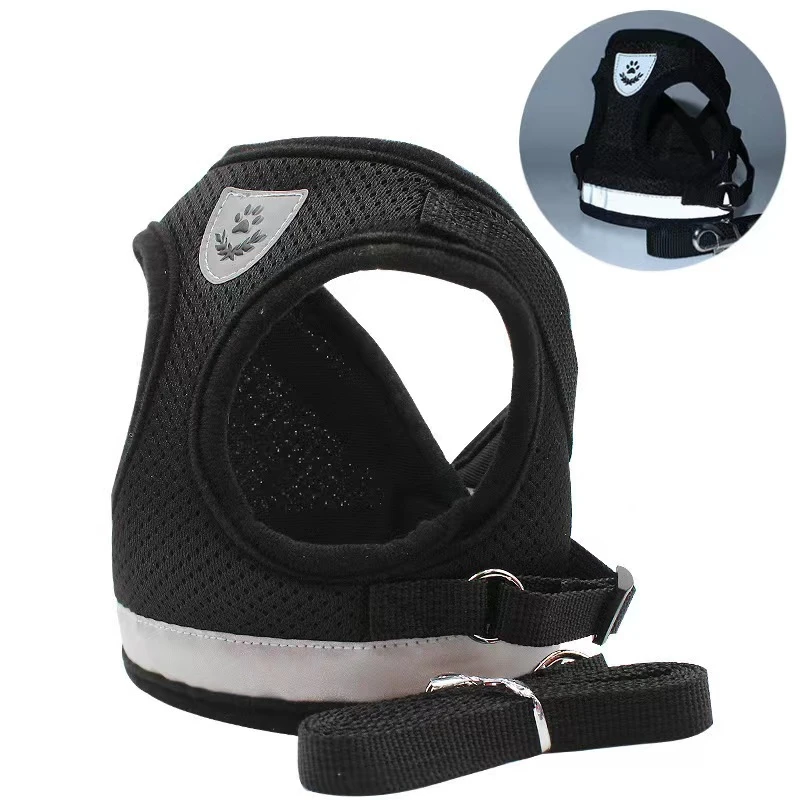 Dog Leash Vest Type Small Dog Walking Chest Strap Imitation Earning Bracket Set
