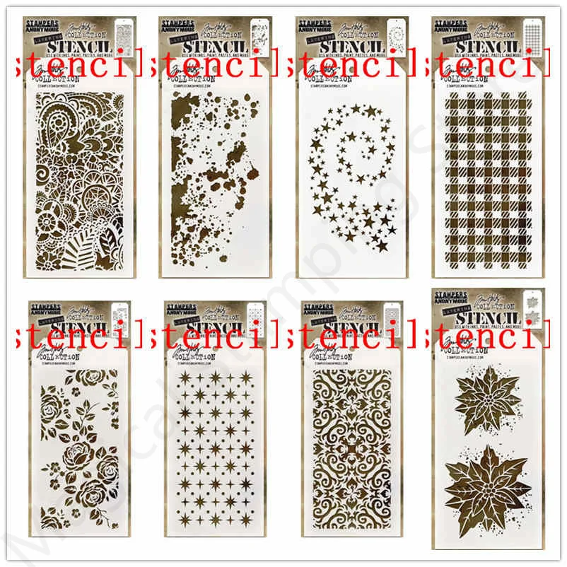 

Flowers And Trees Plastic Stencils For Decorative Handmade Diy Scrapbook Cards Album Background Embossing Crafts