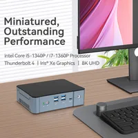 13th Gen Intel Core i7-1360P Mini PC 2x DDR5 Slots M.2 NVME SSD Thunderbolt4 WiFi6 8K UHD Windows 11 HTPC Office Gaming PC 1